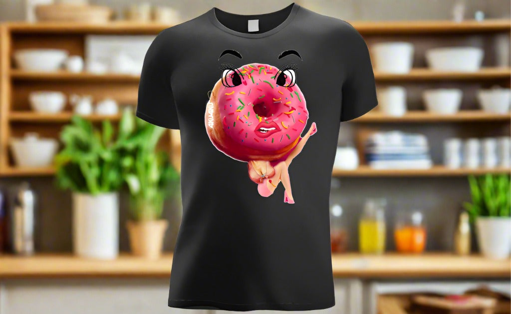 Candy Cassie Black Graphic T-Shirt