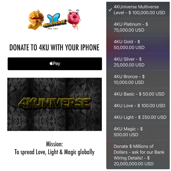GIFT a Money Donation to 4KUNIVERSE