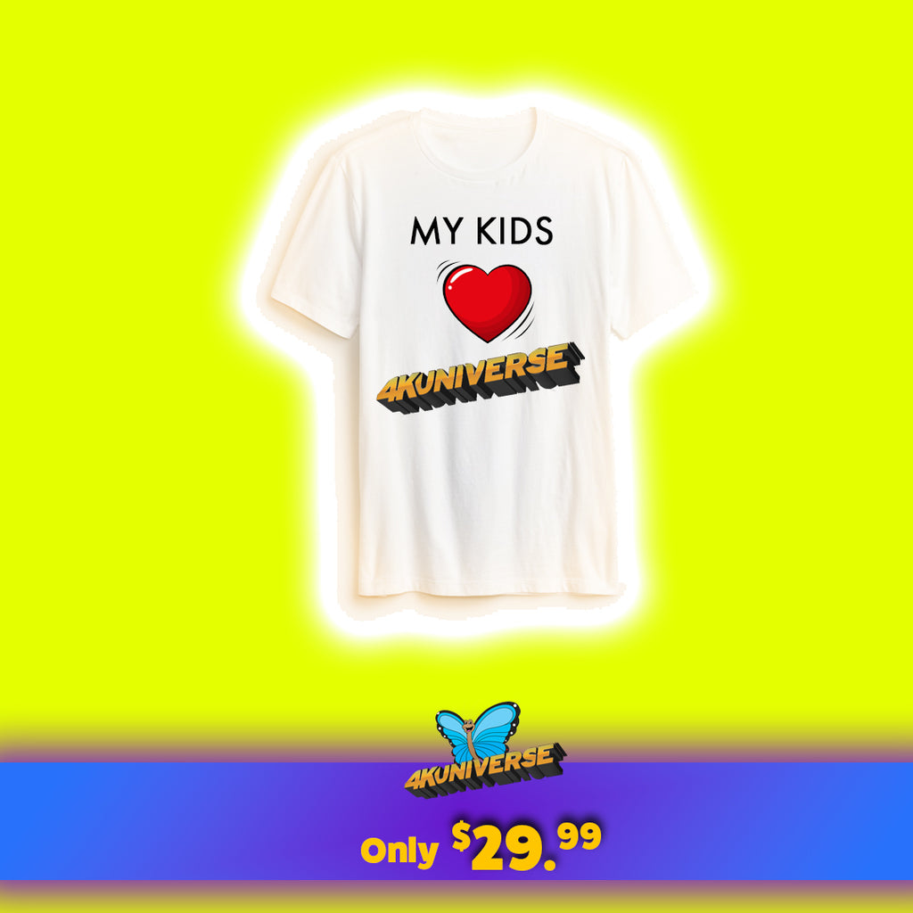 My Kids Love 4KUNIVERSE White T-Shirt