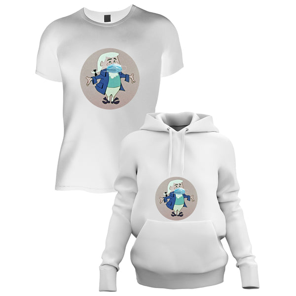 4KUniverse Origin Filmmaker Man with Face-mask T-Shirt and Hoodie Combo